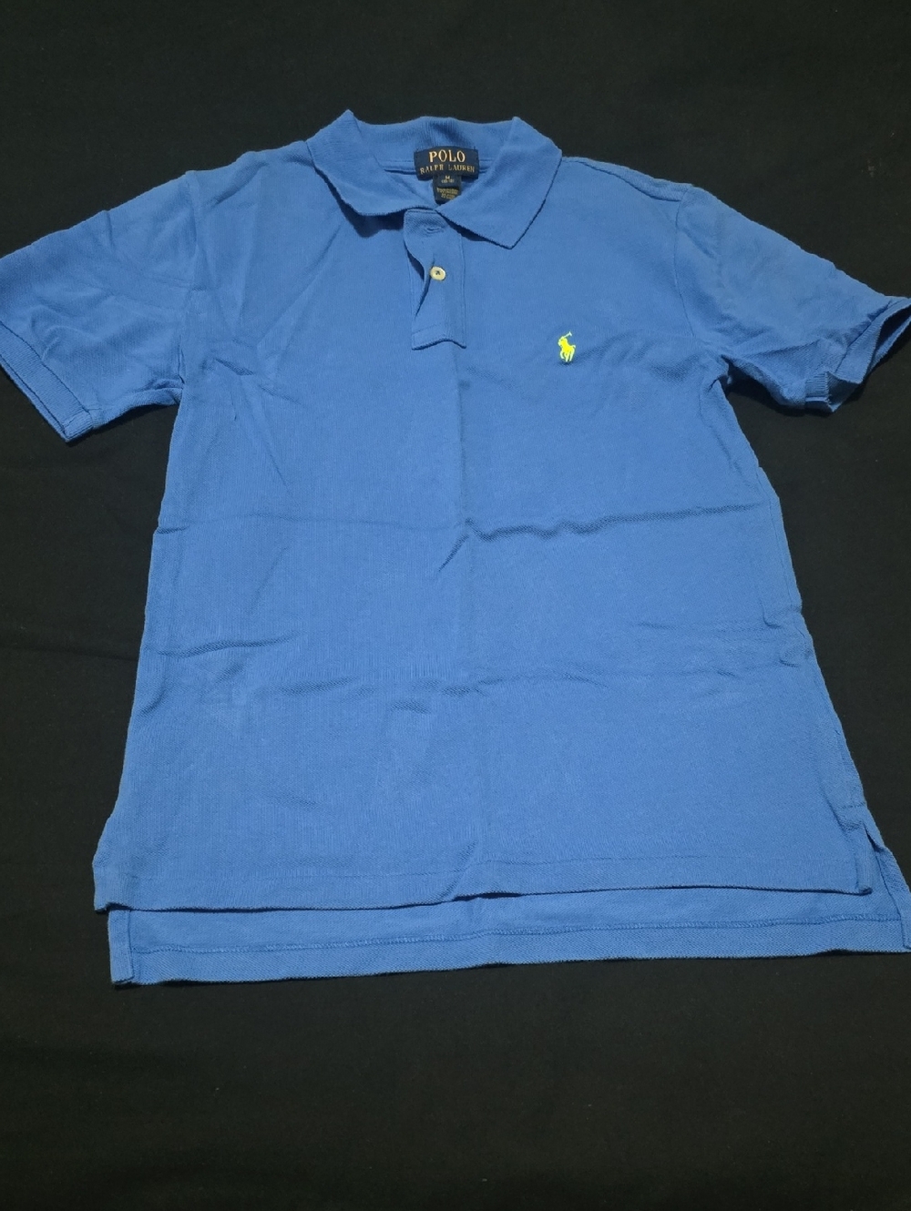 Polo by Ralph Lauren Blue Short-Sleeve Polo with Yellow Pony